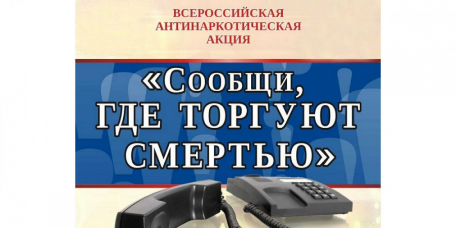 С 13 по 24 марта 2023 года на территории Волгоградской области проводится Общероссийская акция «Сообщи, где торгуют смертью»